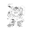 Amana TX18VE-P1301702WE interior cabinet/drain block diagram