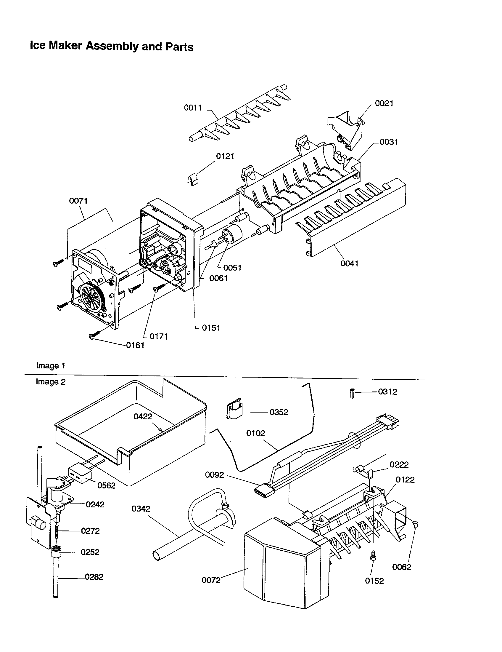 ICE MAKER ASSEMBLE AND PARTS