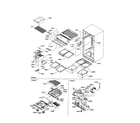 Amana TXI18VE-P1302402WE interior cabinet/drain block diagram