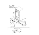 Amana TXI18VE-P1302402WE ladders/lower cabinet/rollers diagram
