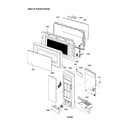 Amana F1320E-P1319605M door and control panel diagram