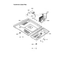 Amana F1320E-P1319605M transformer and base plate diagram