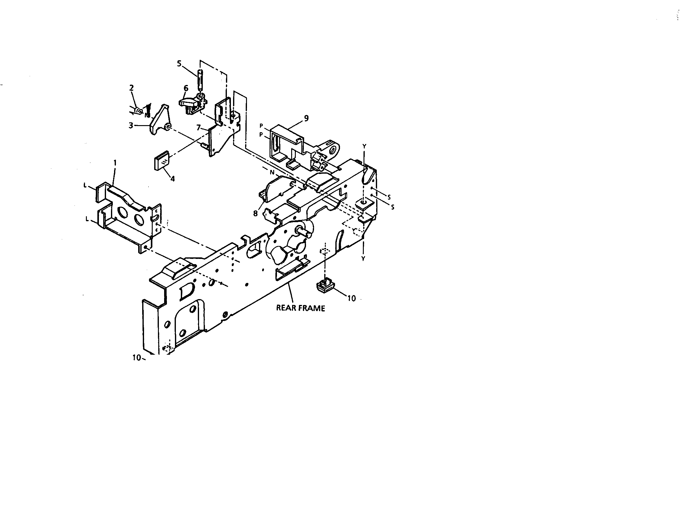 Cartridge switch brkt/rear support