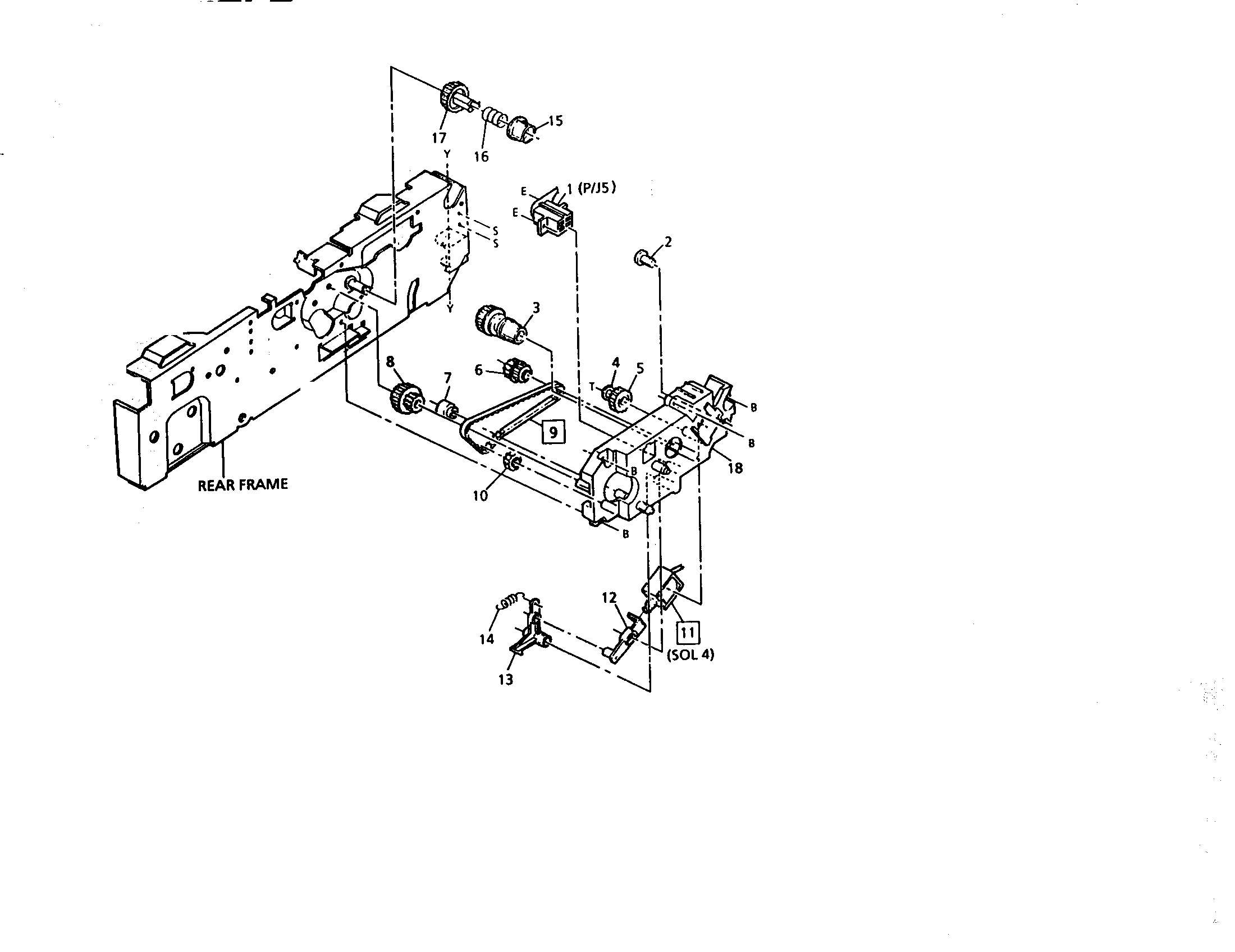 Paper feed/xerqgraphic drive assembly