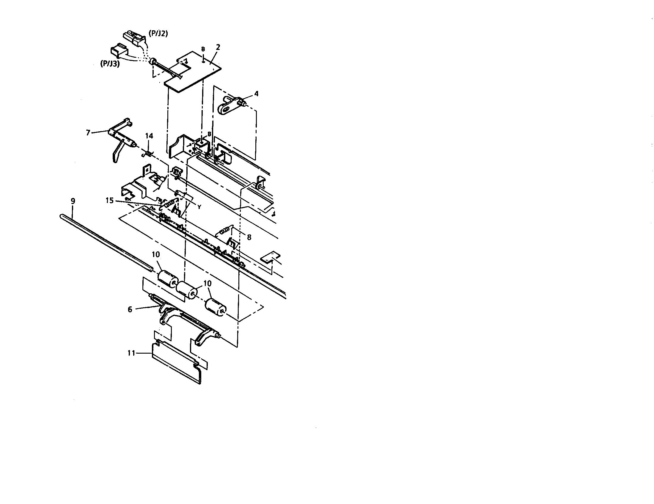 On/off switch/pwb assembly