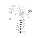 Amana SRI21VE-P1315601WE freezer shelves and lights diagram