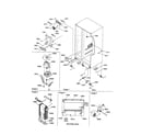 Amana SRI21VE-P1315601WE drain systems/rollers/evaporator diagram