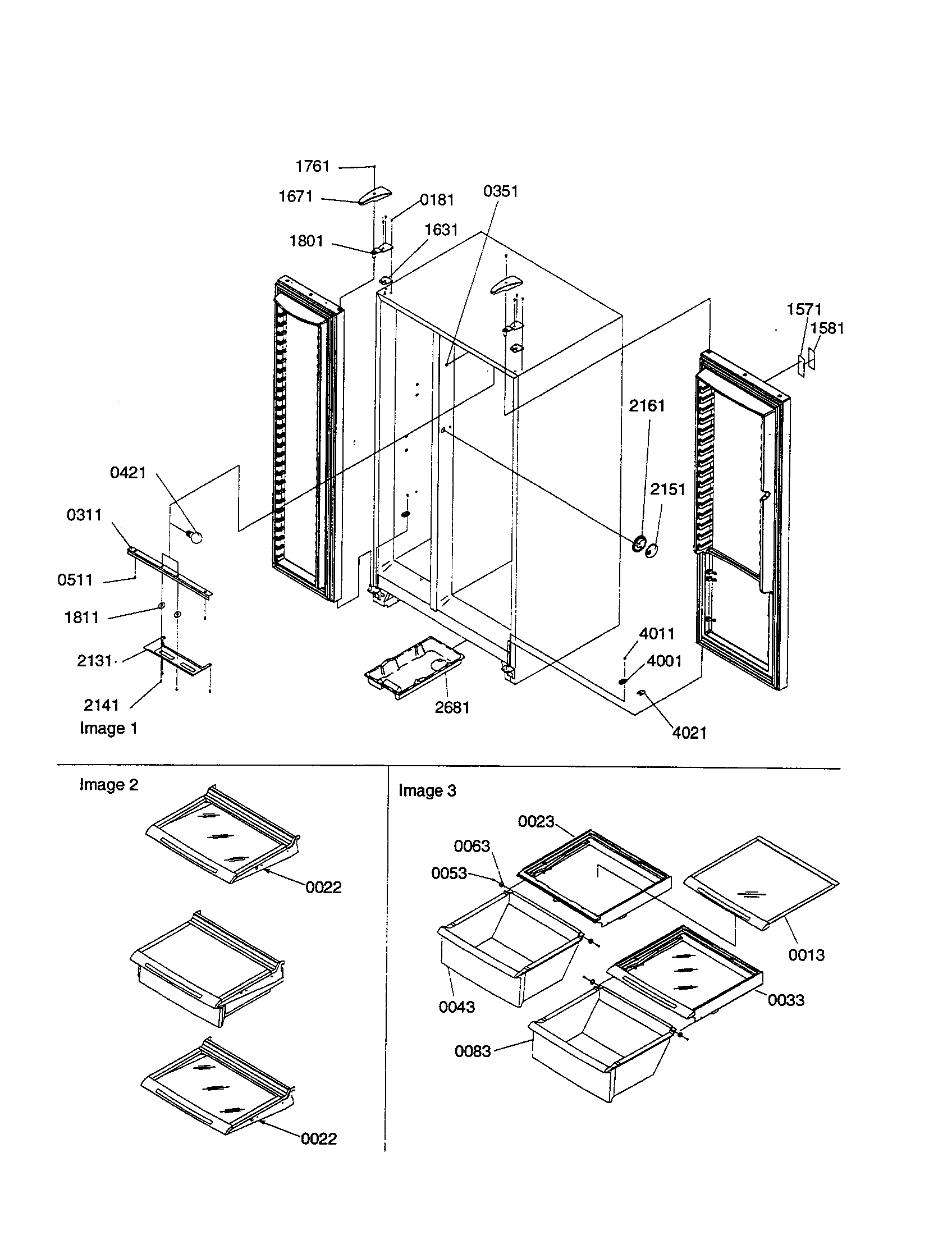 LIGHTS/HINGES/SHEIVING ASSEMBLY