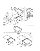 Deli/sheives/crisper assemblies