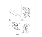 Amana SRI21VW-P1315601WW refrigerator door/door trim/handles diagram