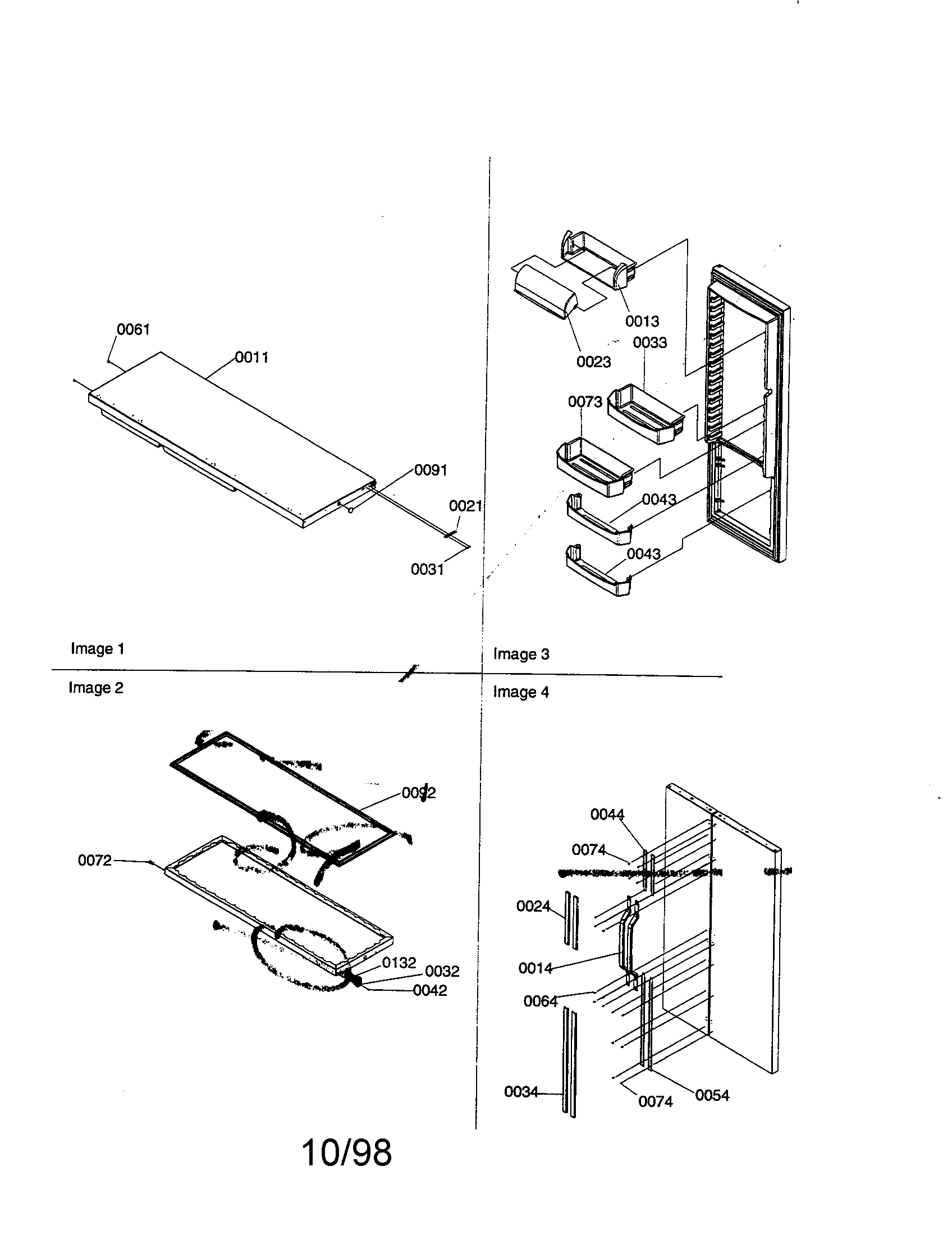 Refrigerator door/door trim/handles