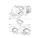 Amana SRI21VW-P1315601WW deli/shelves/crisper assemblies diagram