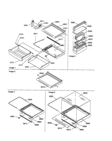 Deli/shelves/crisper assemblies