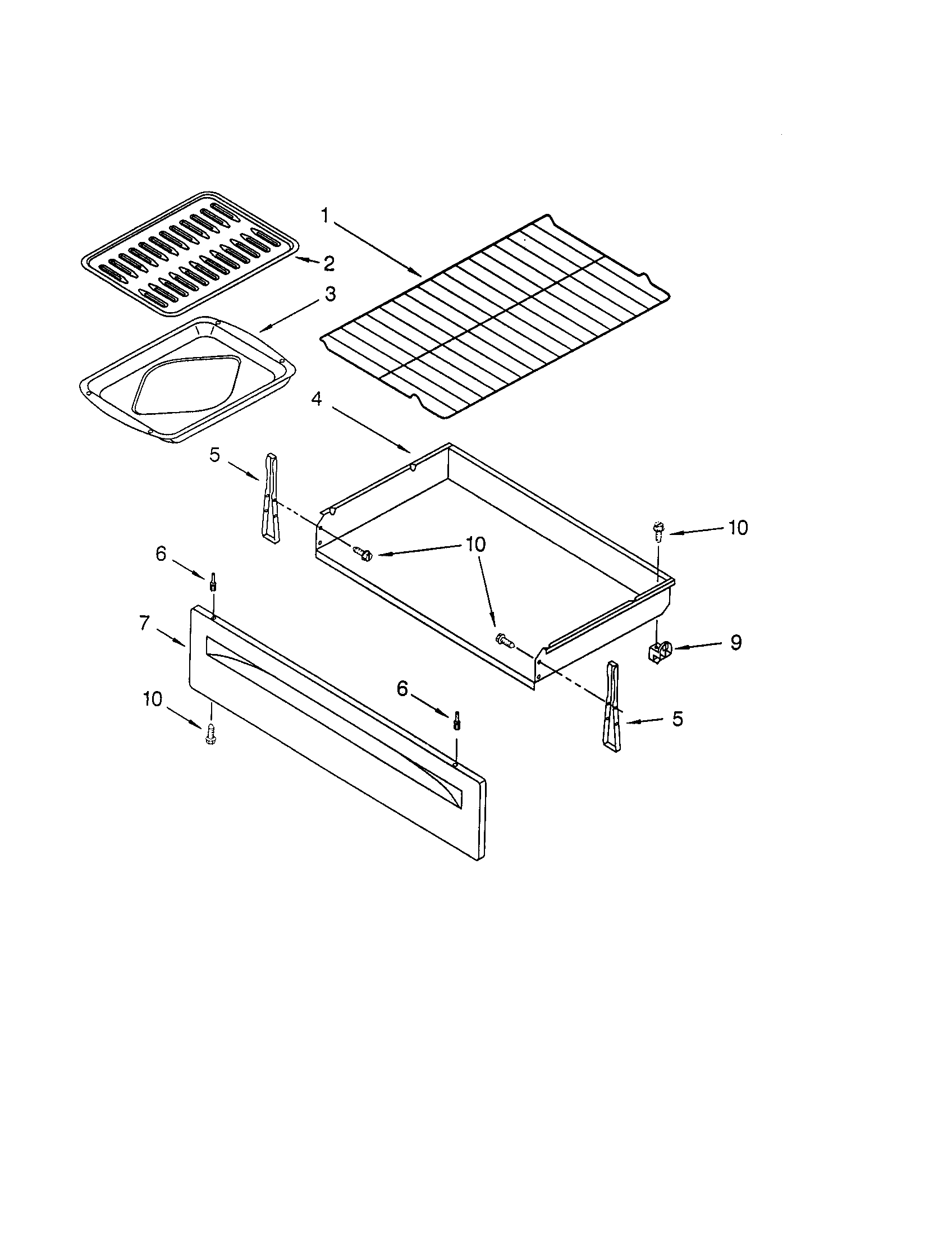 DRAWER AND BROILER