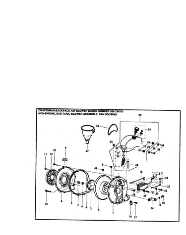Gas tank/ blower, and fan