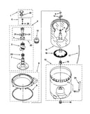 Agitator, basket and tub