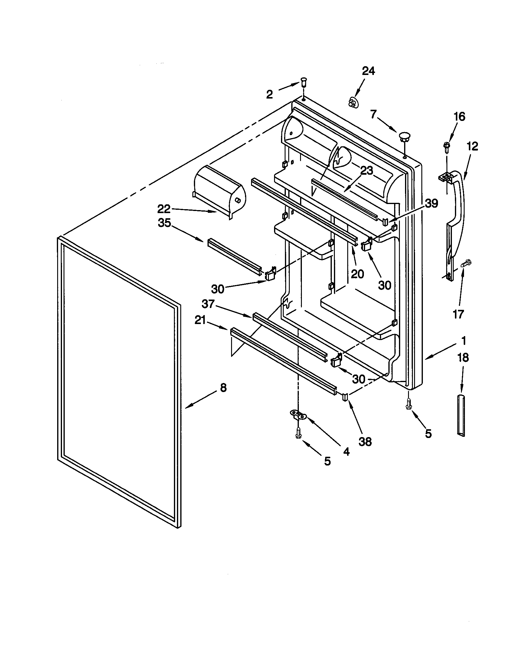 Refrigerator door