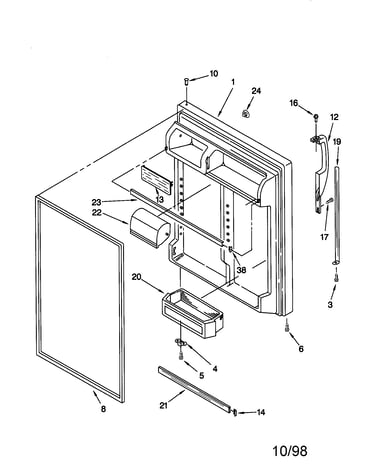 Refrigerator door