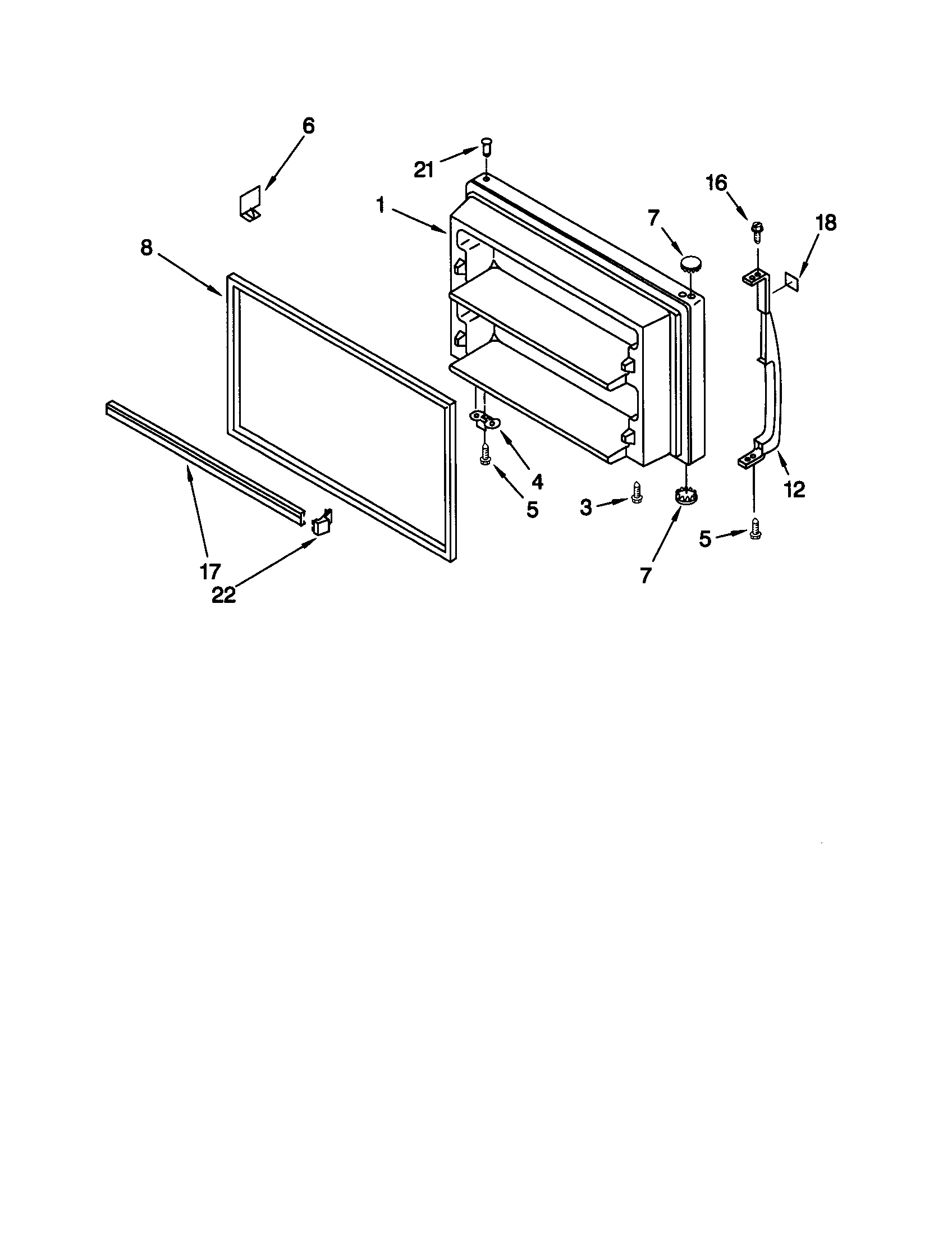 Freezer door