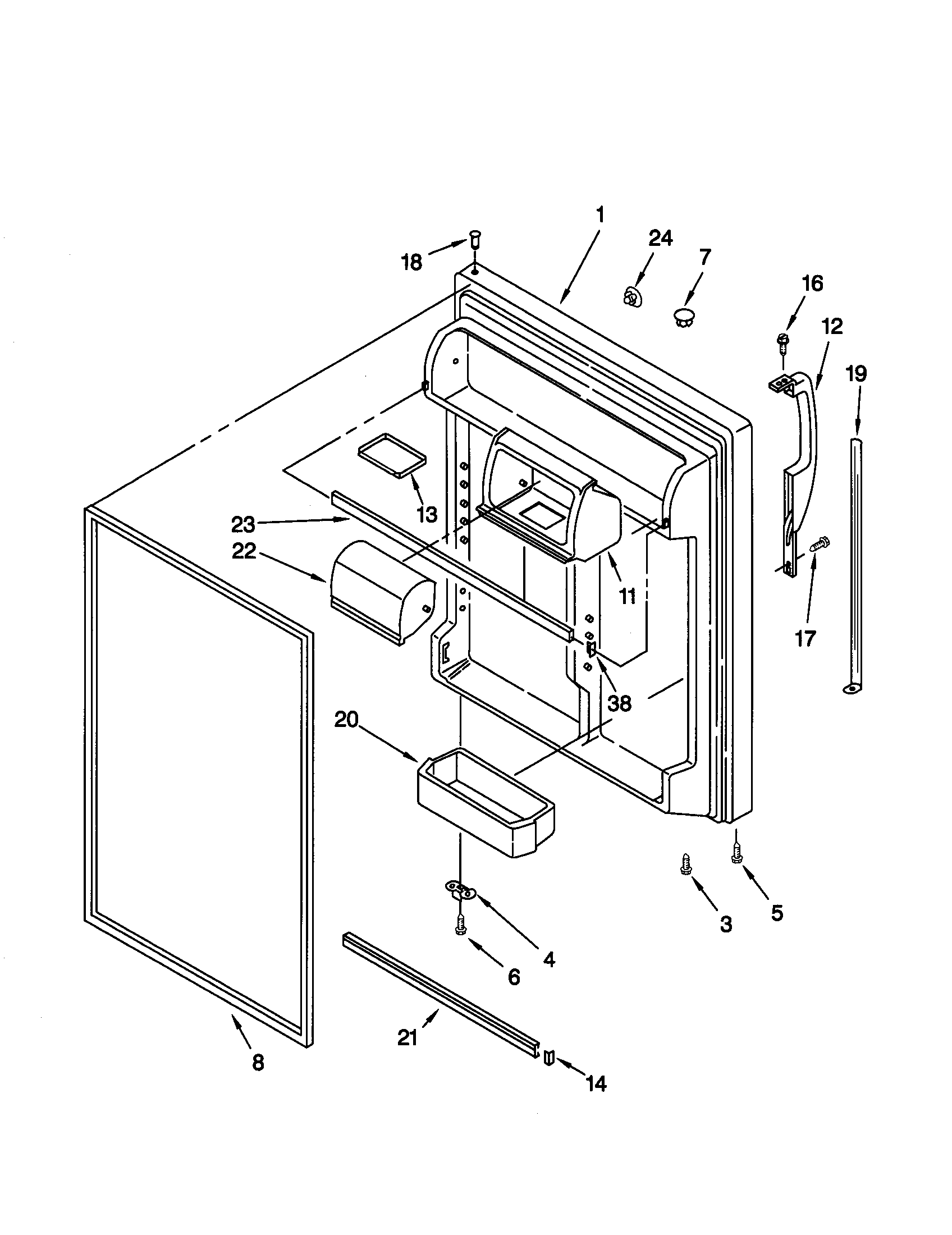 Refrigerator door