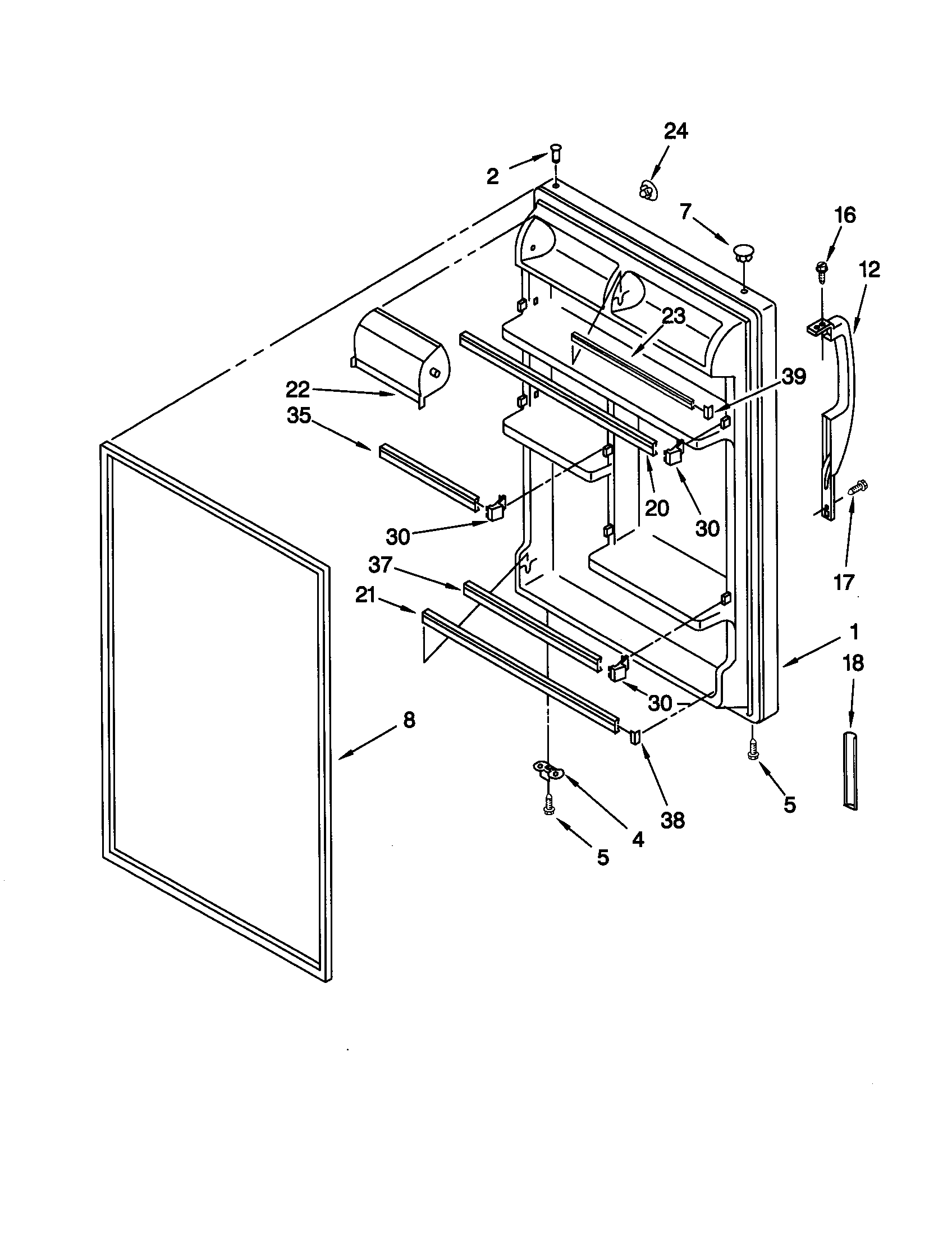 Refrigerator door