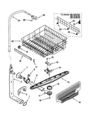 Upper dishrack and water feed