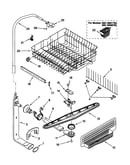 Upper dishrack and water feed