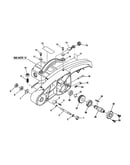 Gear shaft and brush assembly