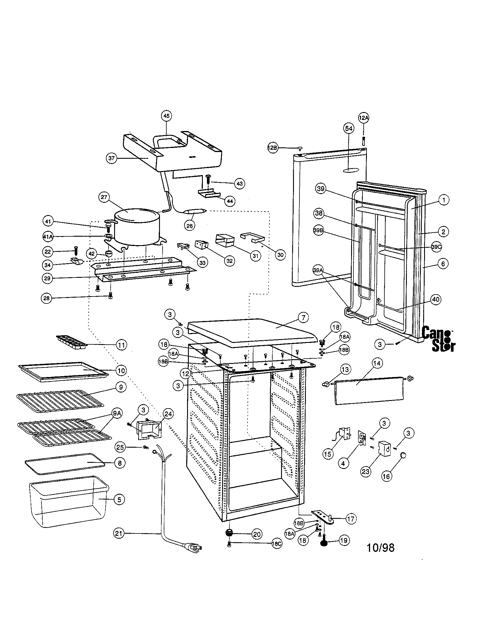 Door and compressor