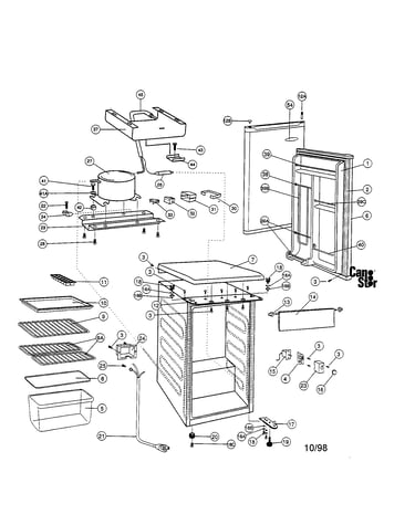 Door and compressor