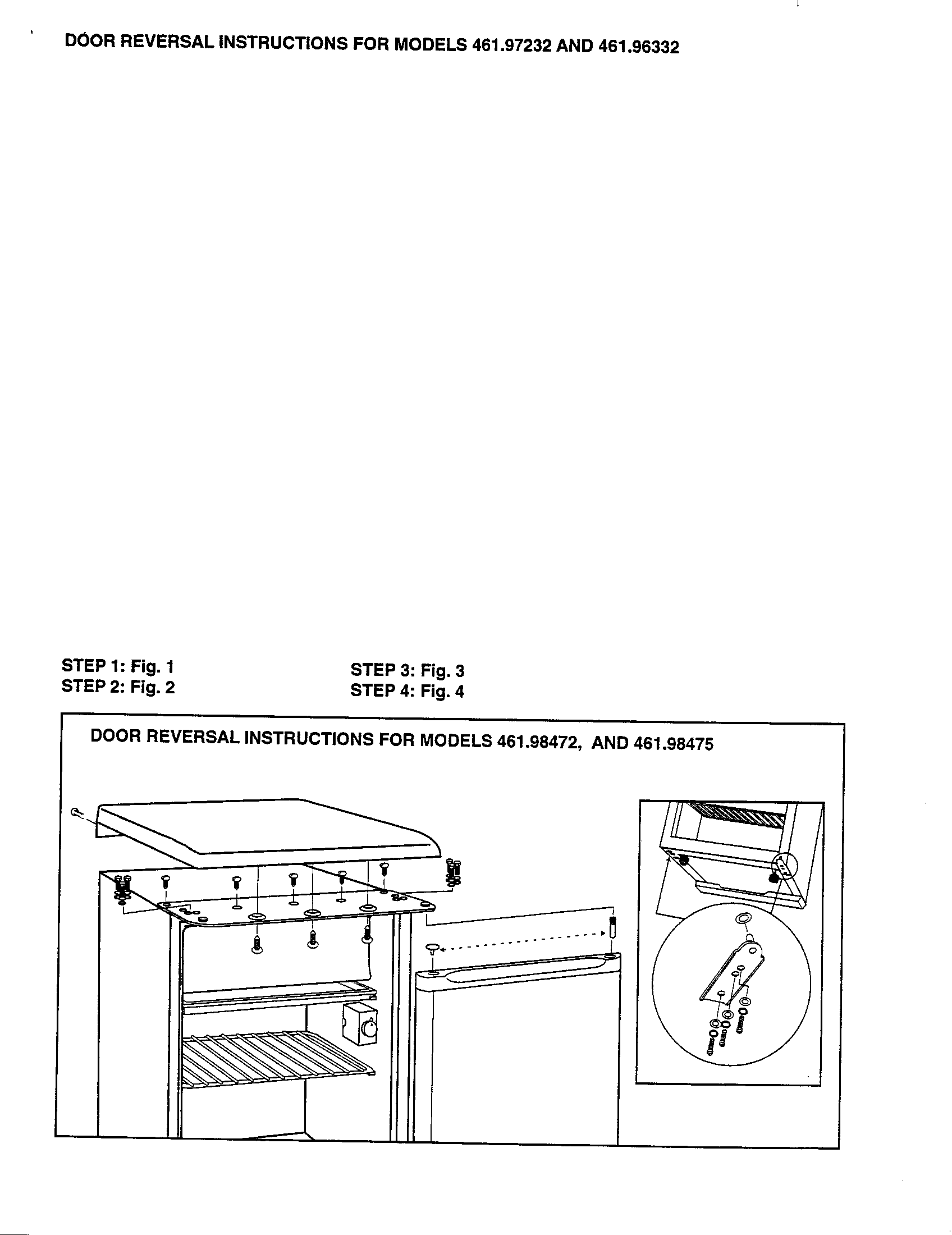 Door reversal instructions