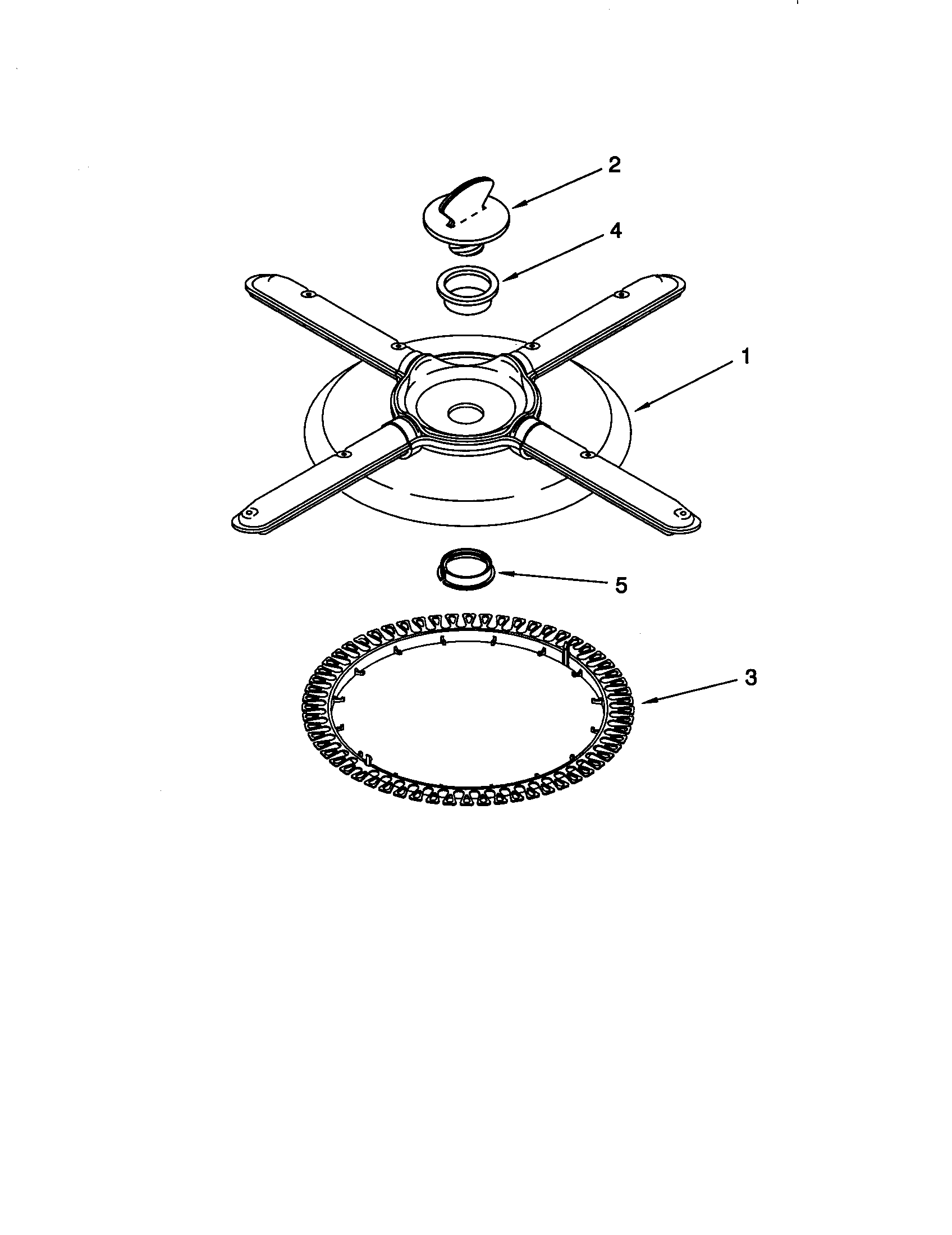 Lower washarm and strainer