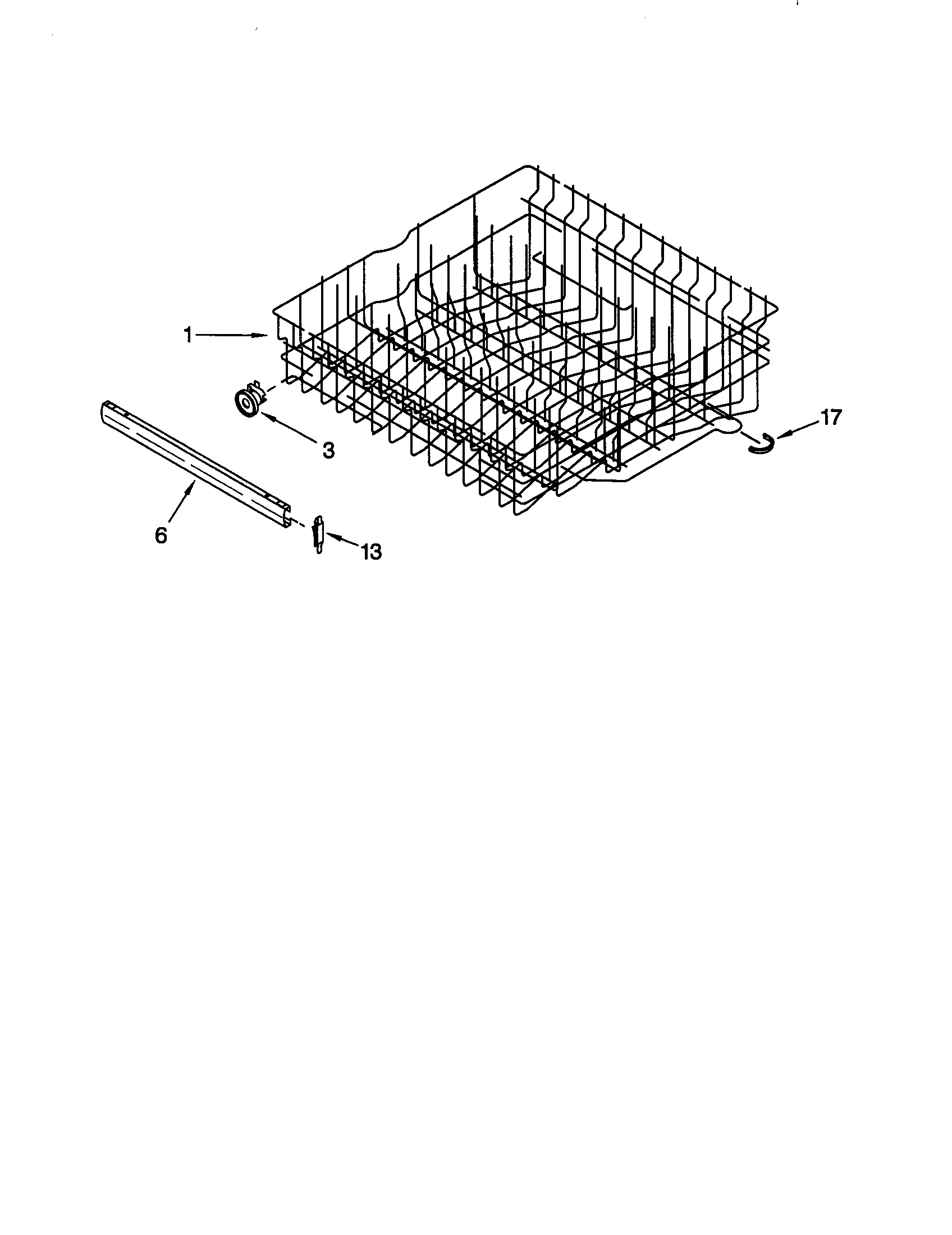Upper rack and track