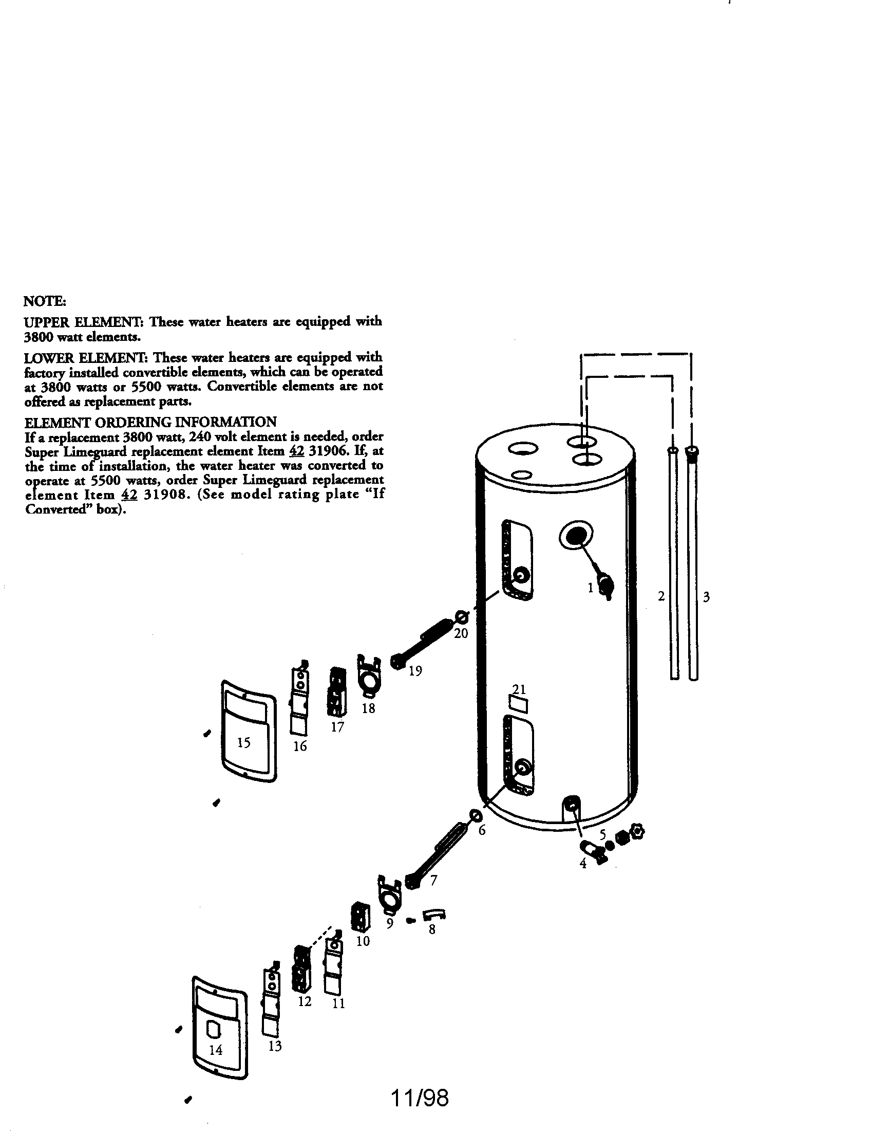 40 GAL MEDIUM ELECTRIC WATER HEATER