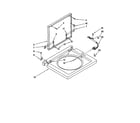 Whirlpool LTE5243DQ1 washer top and lid diagram