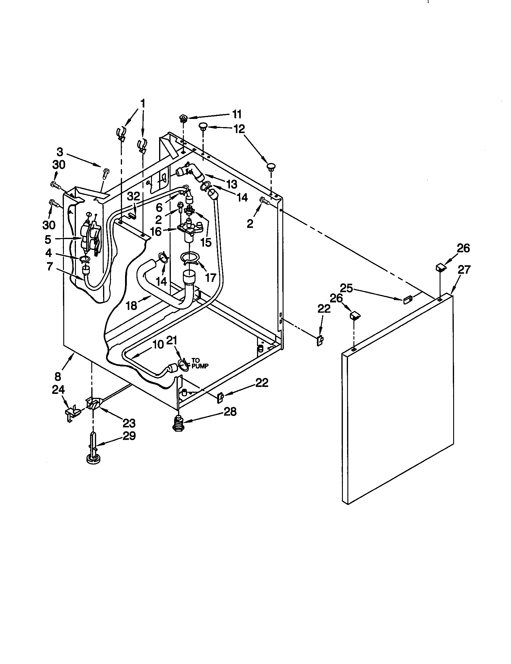 Washer cabinet
