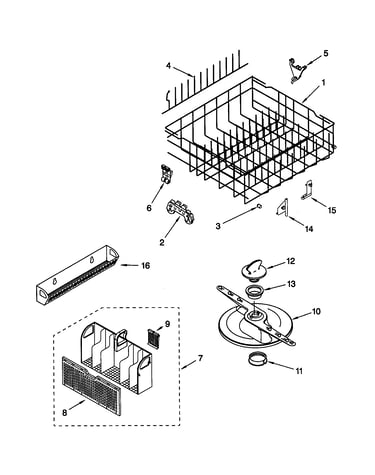 Lower dishrack