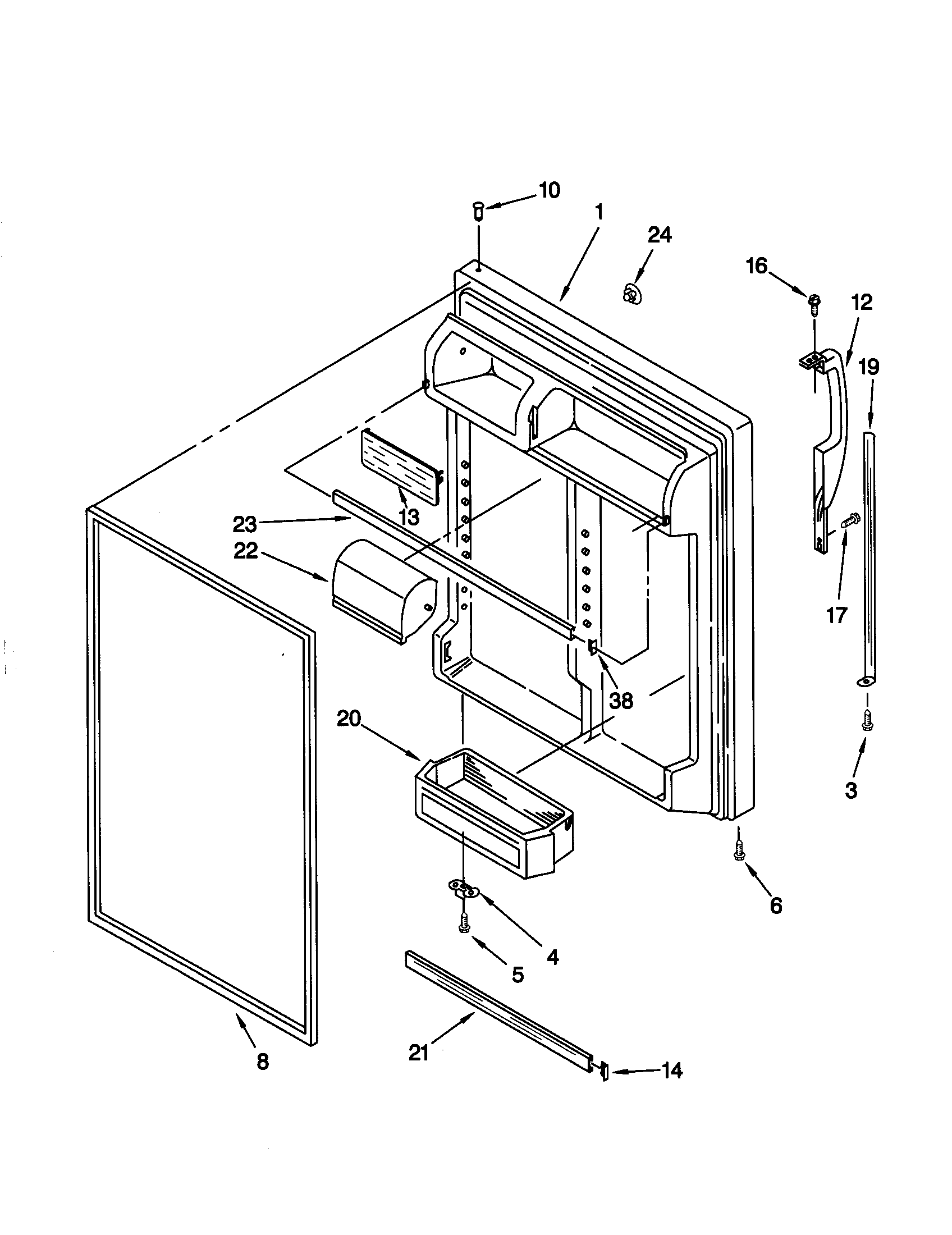 Refrigerator door