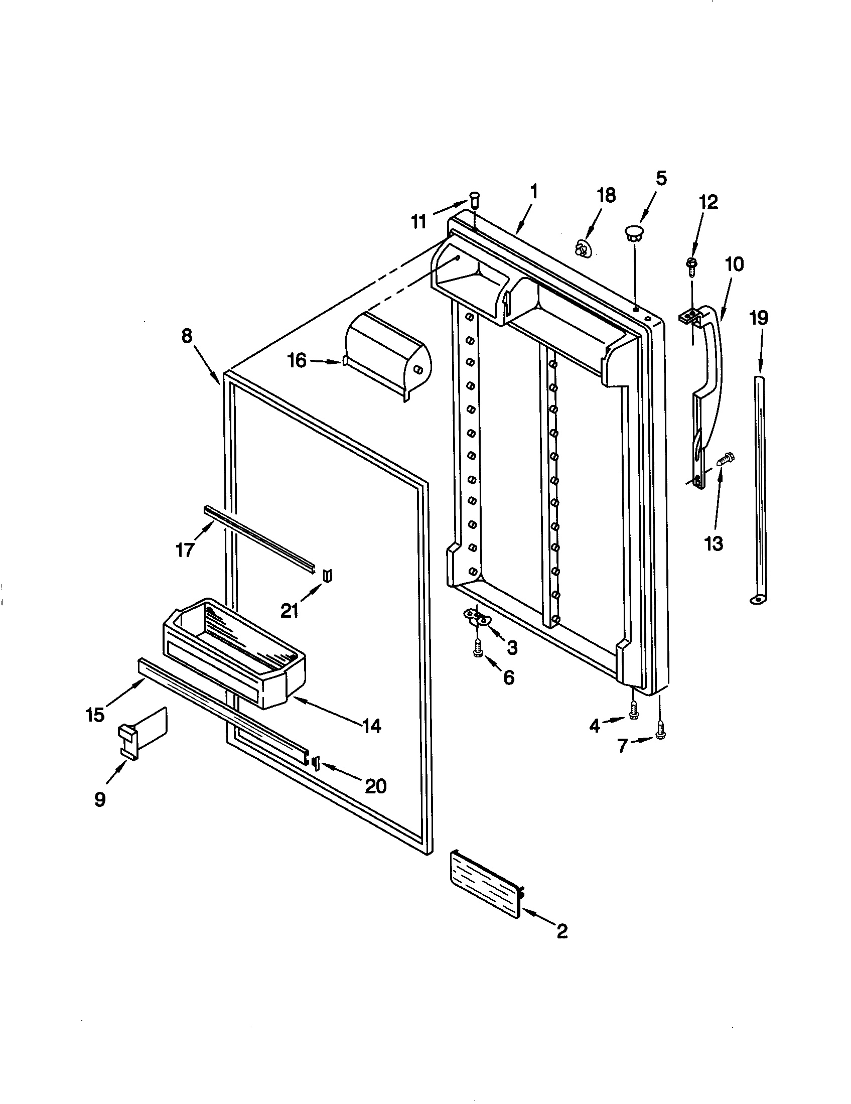 Refrigerator door