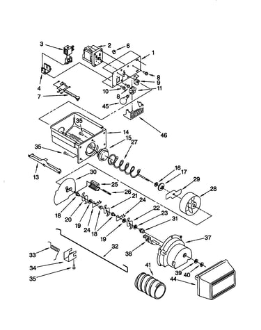 Motor and ice container