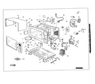 Panasonic NNS668WAS outer cabinet/control panel diagram