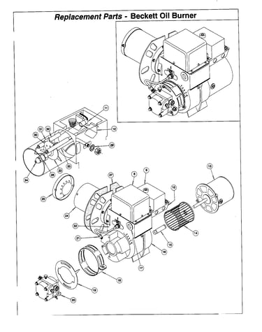 Replacement parts-beckett oil burner