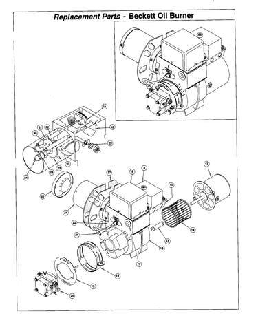 Replacement parts-beckett oil burner