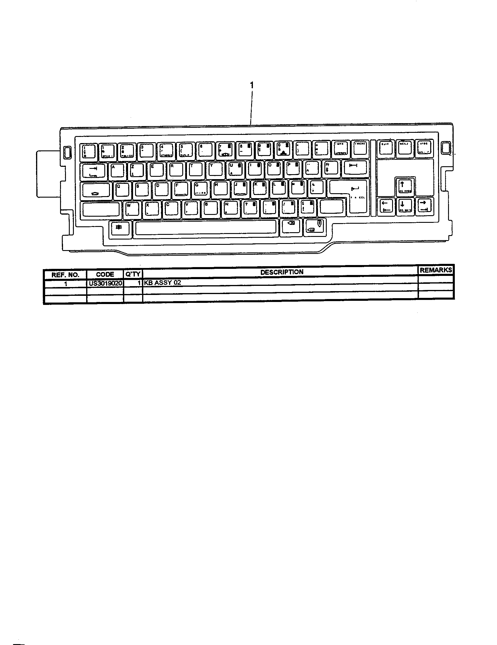 Keyboard unit/usa