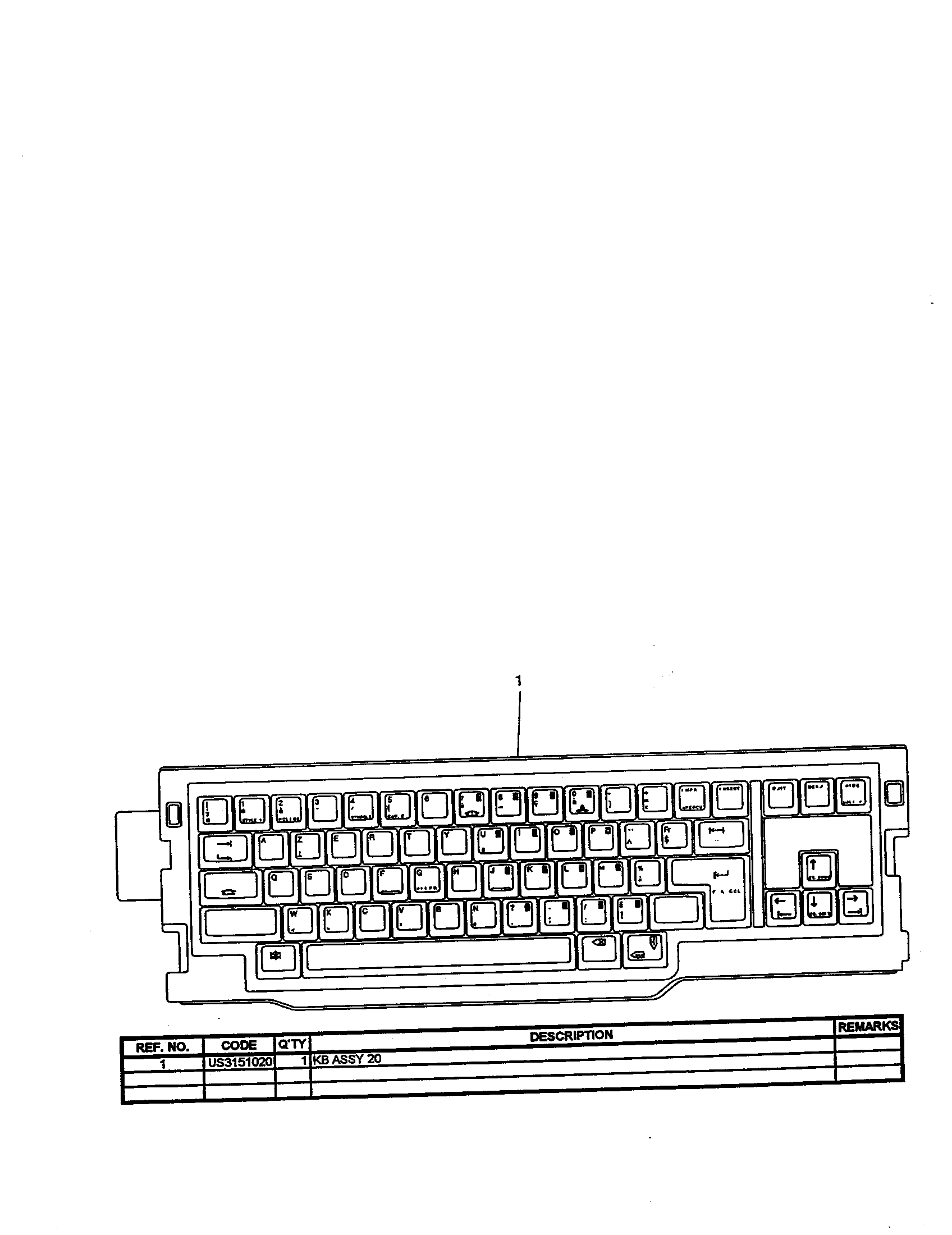 Keyboard unit/french