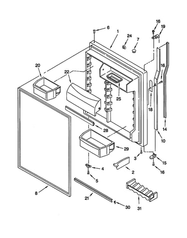 Refrigerator door