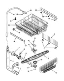 Upper dishrack and water feed