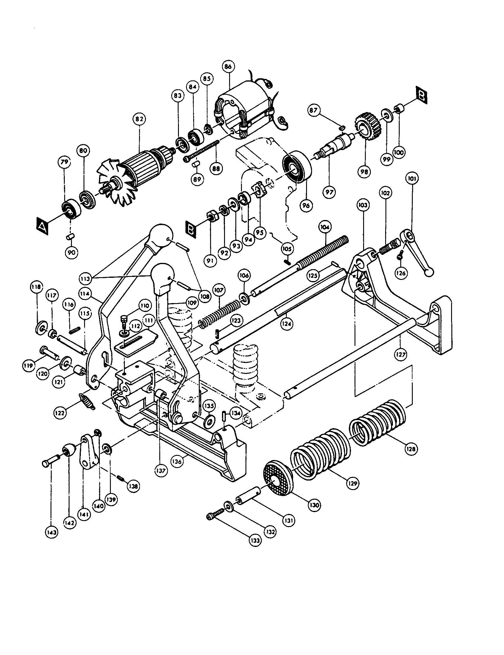 Armature and compression springs