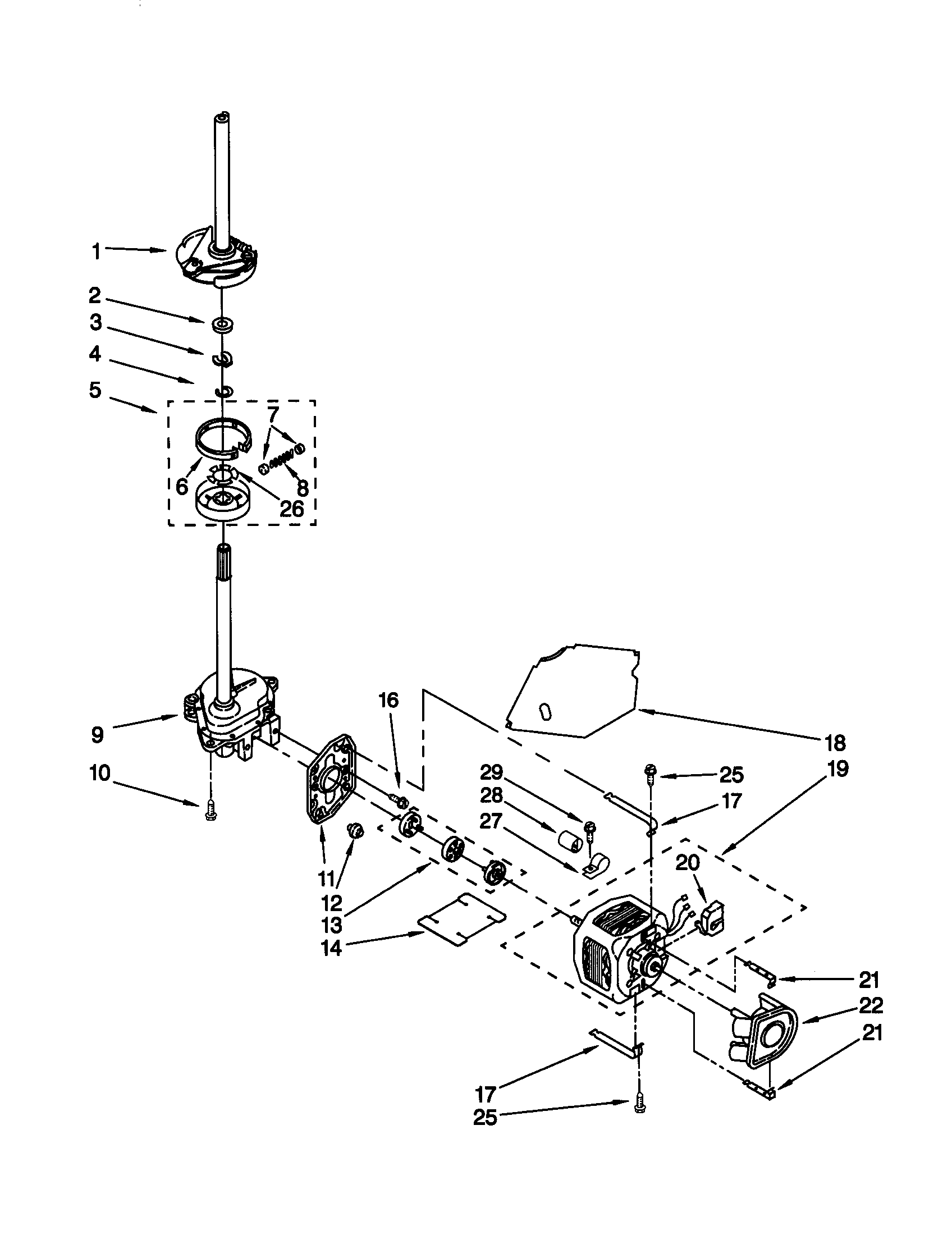 Brake/clutch/gearcase/motor/pump