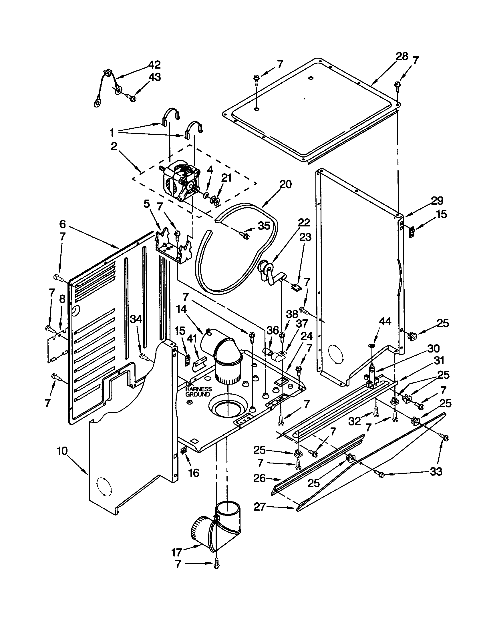 DRYER CABINET AND MOTOR